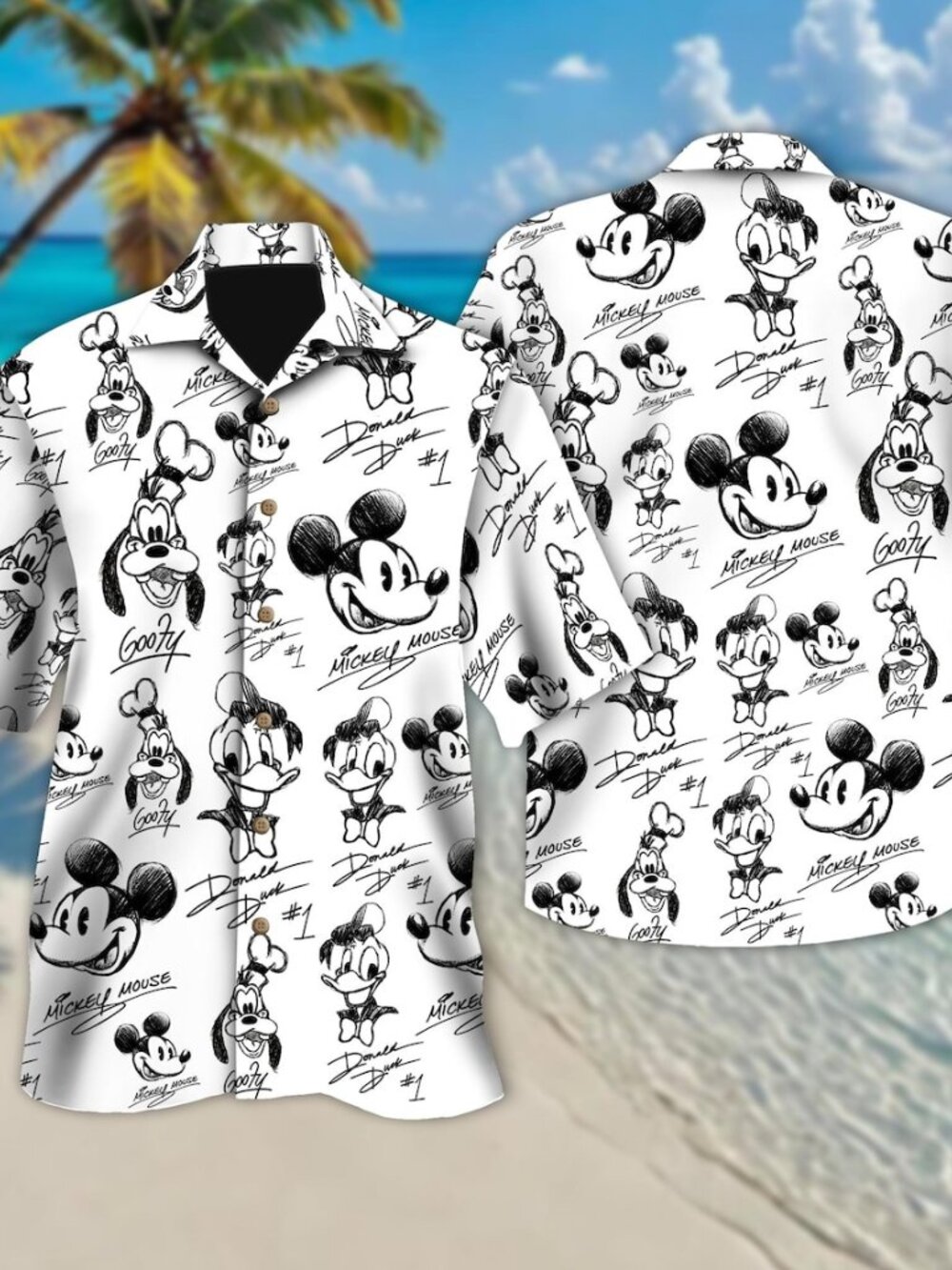Disney Mickey And Friends Signature Hawaiian Shirt - Picture 3 of 4